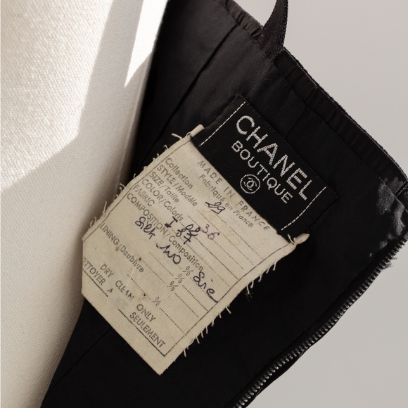 Chanel Vintage Fall/Winter 1992 Black Lesage Ribbon Silk Bodycon Midi Dress - Picture 11 of 16